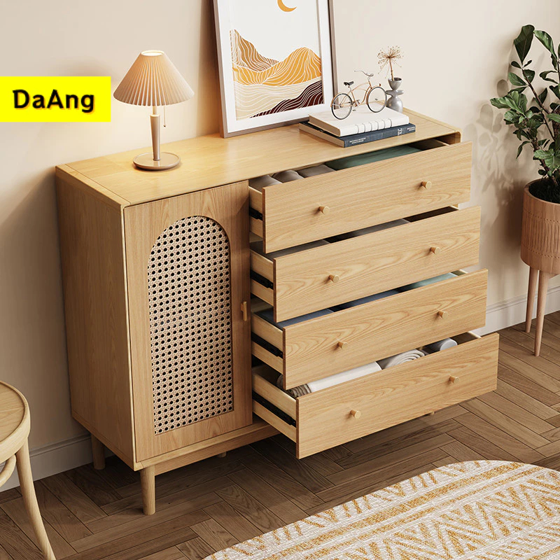 ตู้เก็บของห้องนั่งเล่น ชั้นวางลิ้นชักสีเข้มติดผนังสีไม้ ราคา ถูกที่สุด ดีลบีเคเค แกลเลอรีภาพที่ 2