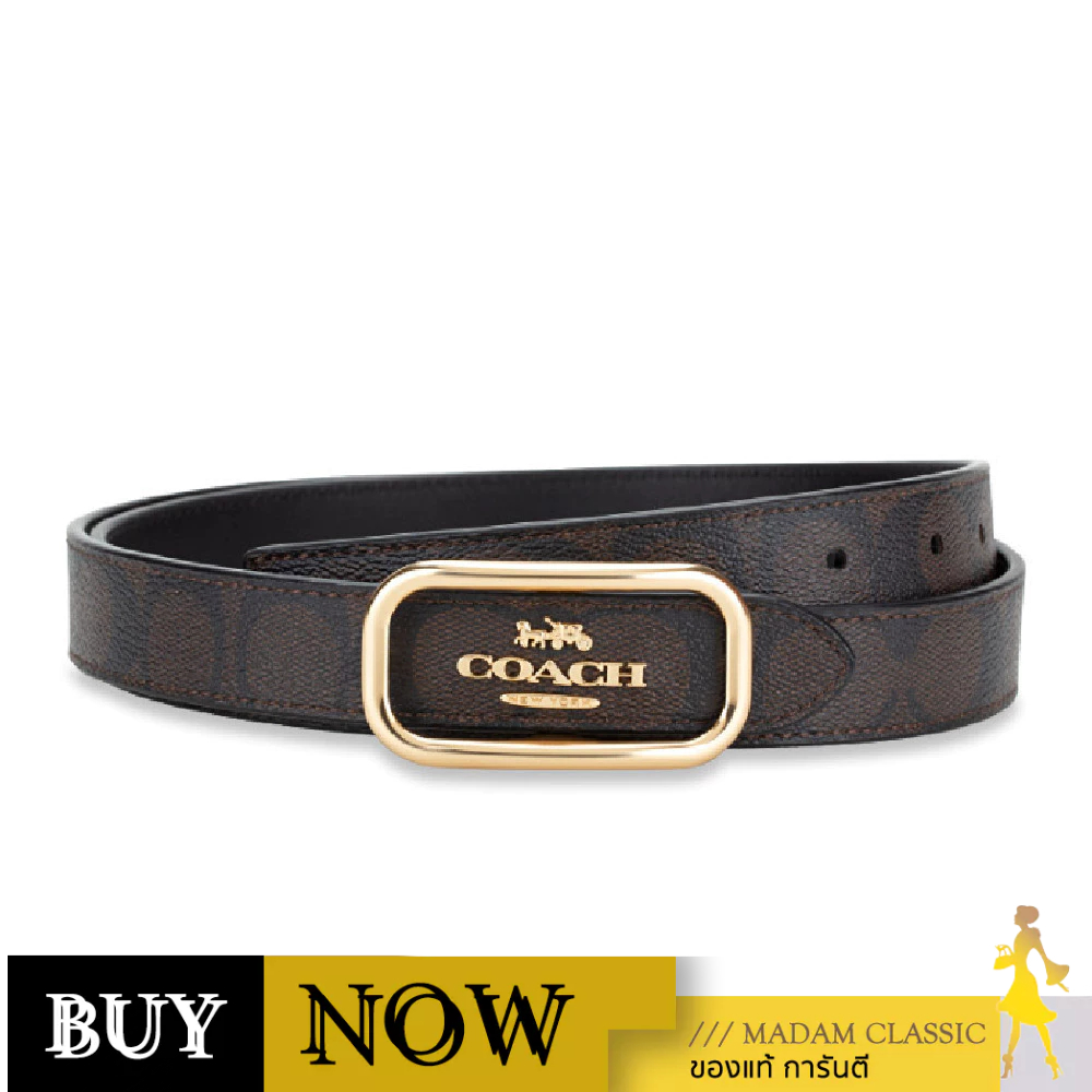 เข็มขัดผู้หญิง COACH CE971 MORGAN RECTANGLE BUCKLE BELT (IMAA8) BY:Madamclassic