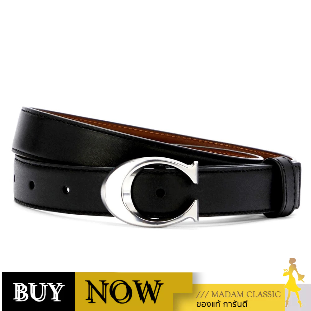 เข็มขัดผู้หญิง COACH 83960 SIGNATURE BUCKLE BELT, 25MM  BY:Madamclassic