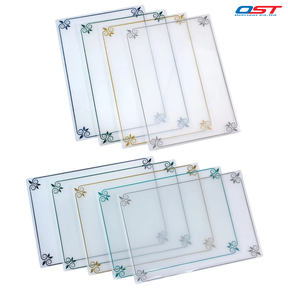 ซองประกาศนียบัตร ขนาด A4 (PP Card Case) ลายมุมใบไม้ ผลิตจากพลาสติกใส ขนาด 30.7x21.5 ซม.