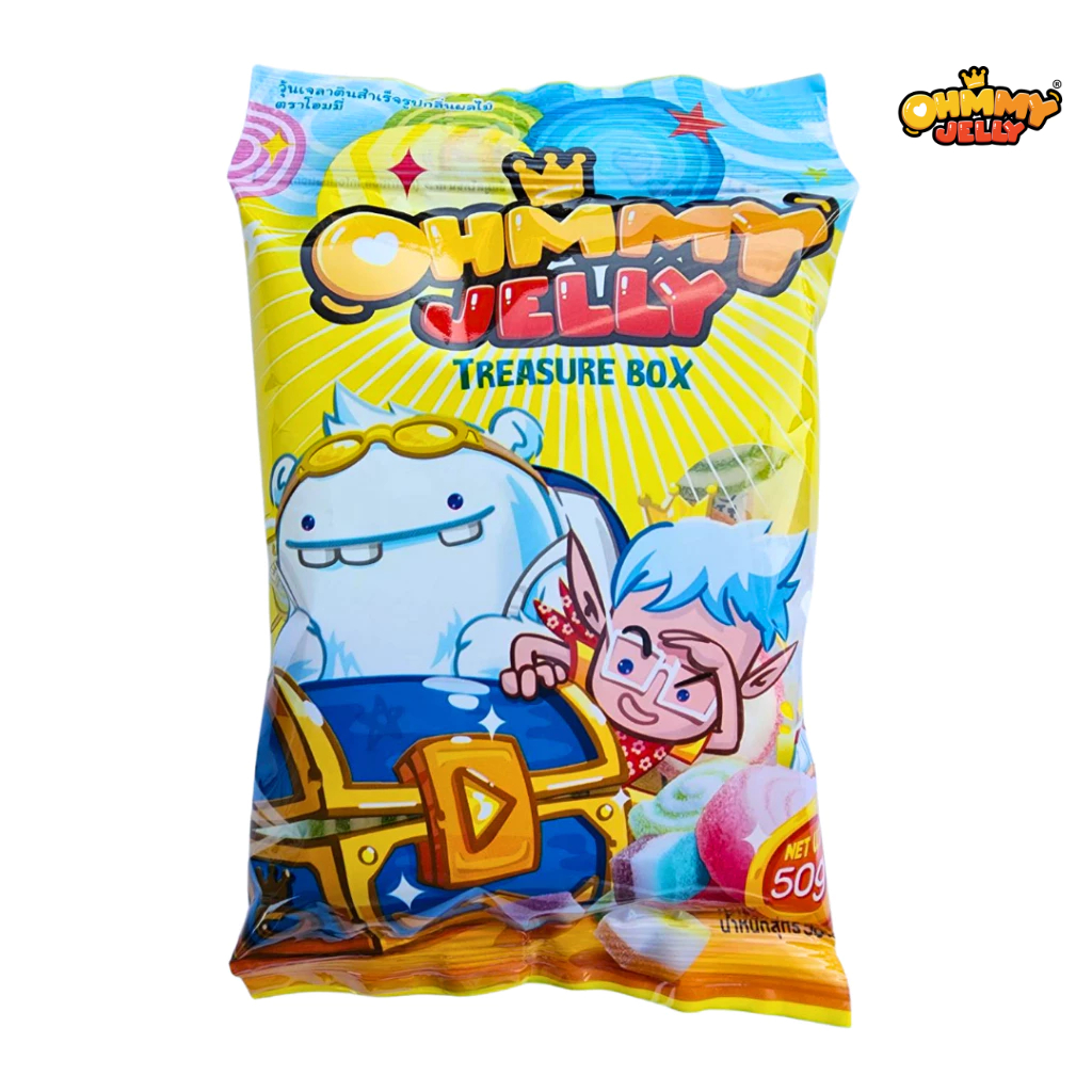 OhmmyJelly 50g l คละแบบ โอมมี่เยลลี่ กัมมี่เยลลี่ [คละรสผลไม้] นุ่มอร่อย Halal