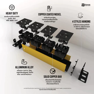 PowerconneX รุ่นDouble Protection ปลั๊กพ่วง 4 ช่อง สายไฟยาว 3 เมตร l PXC5PHTTS-TS04