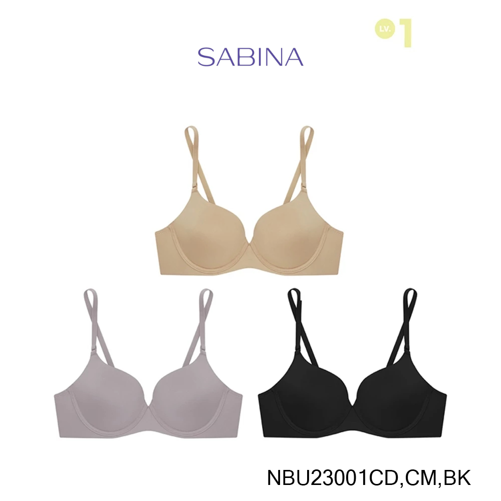 Sabina เสื้อชั้นใน(Set3ชิ้น) คละสี รุ่น Pretty Perfect รหัสNBU23001CD+NBU23001CM+NBU23001BK สีเนื้อเ