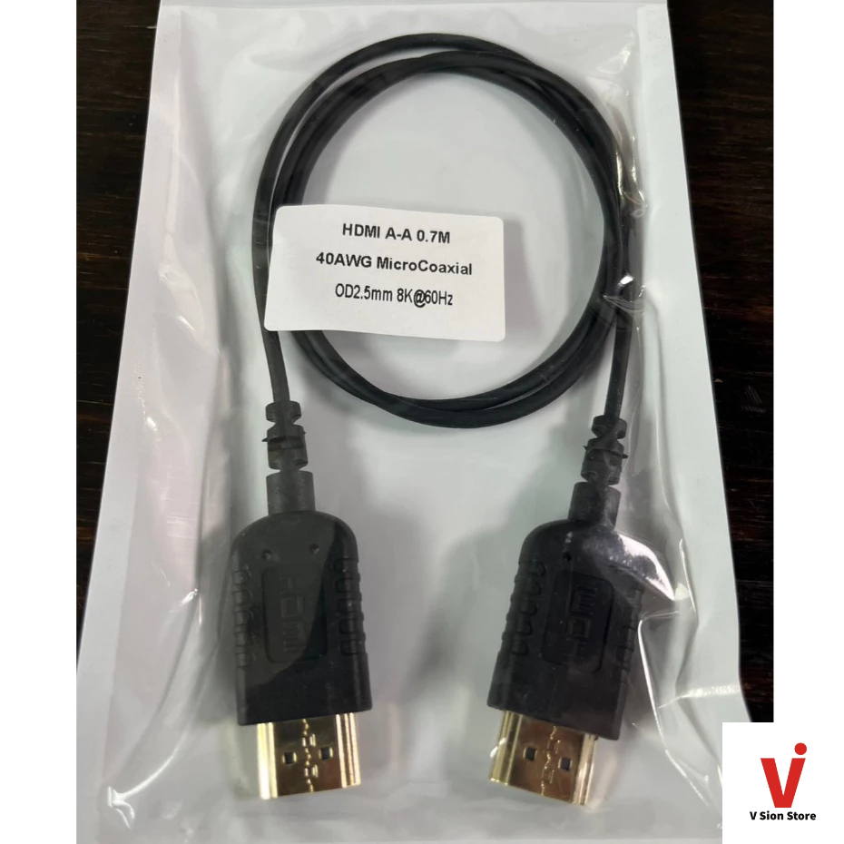 HDMI2.1 A to A Super Soft Slim 8K@60Hz Cable สายอ่อน
