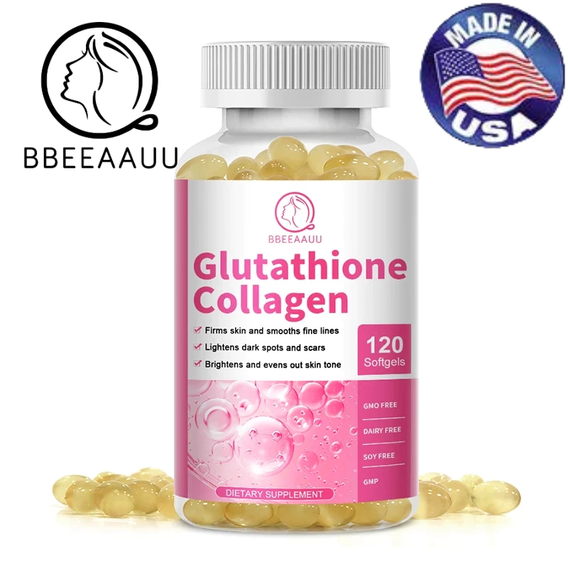 BBEEAUU gluta collagen กลูต้าไธโอนคอลลาเจน 120 PCS วิตามินผิว คอลลาเจน ผมและเล็บเงางาม ปวดข้อ จากการ