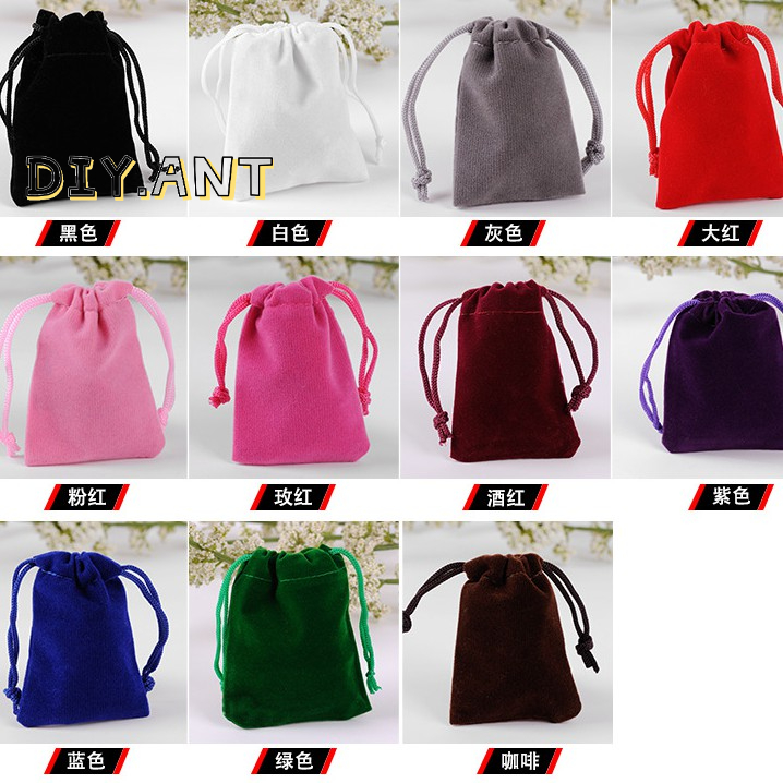 ถุงผ้า หูรูด กำมะหยี่ ราคาถูก มีหลายสี ใส่เหรียญ เครื่องประดับ