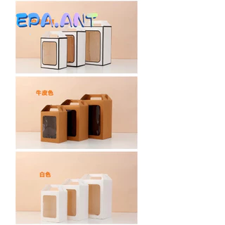 🌈EPA🌈กล่องหน้าใส กล่องของขวัญแบบ DIYพับเองได้ มี3ขนาด ทรงหูจับ