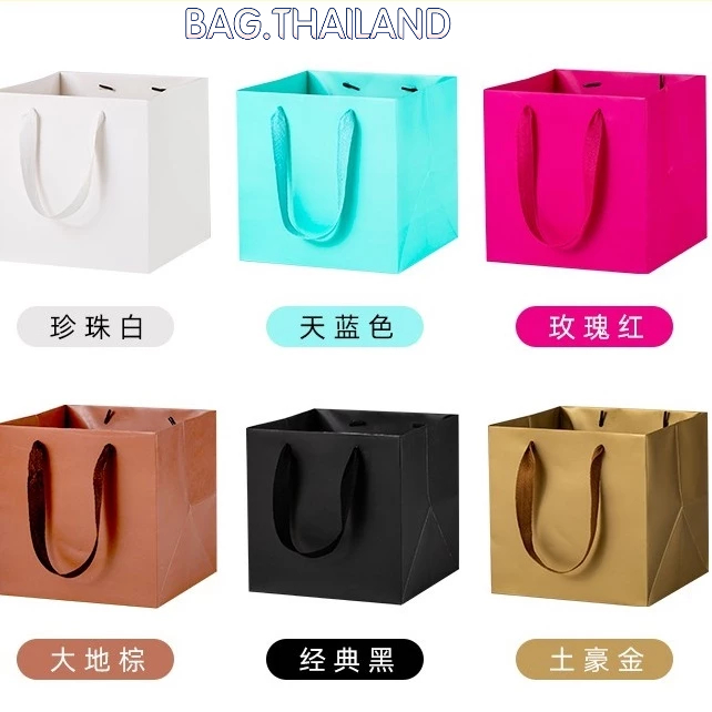 bag ถุงกระดาษหิ้ว ถุงกระดาษด้านเท่า ทรง4เหลี่ยม ใส่สินค้าพร้อมส่ง มีหลายขนาด พร้อมส่ง ราคา ถูกที่สุด ดีลบีเคเค แกลเลอรีภาพที่ 7