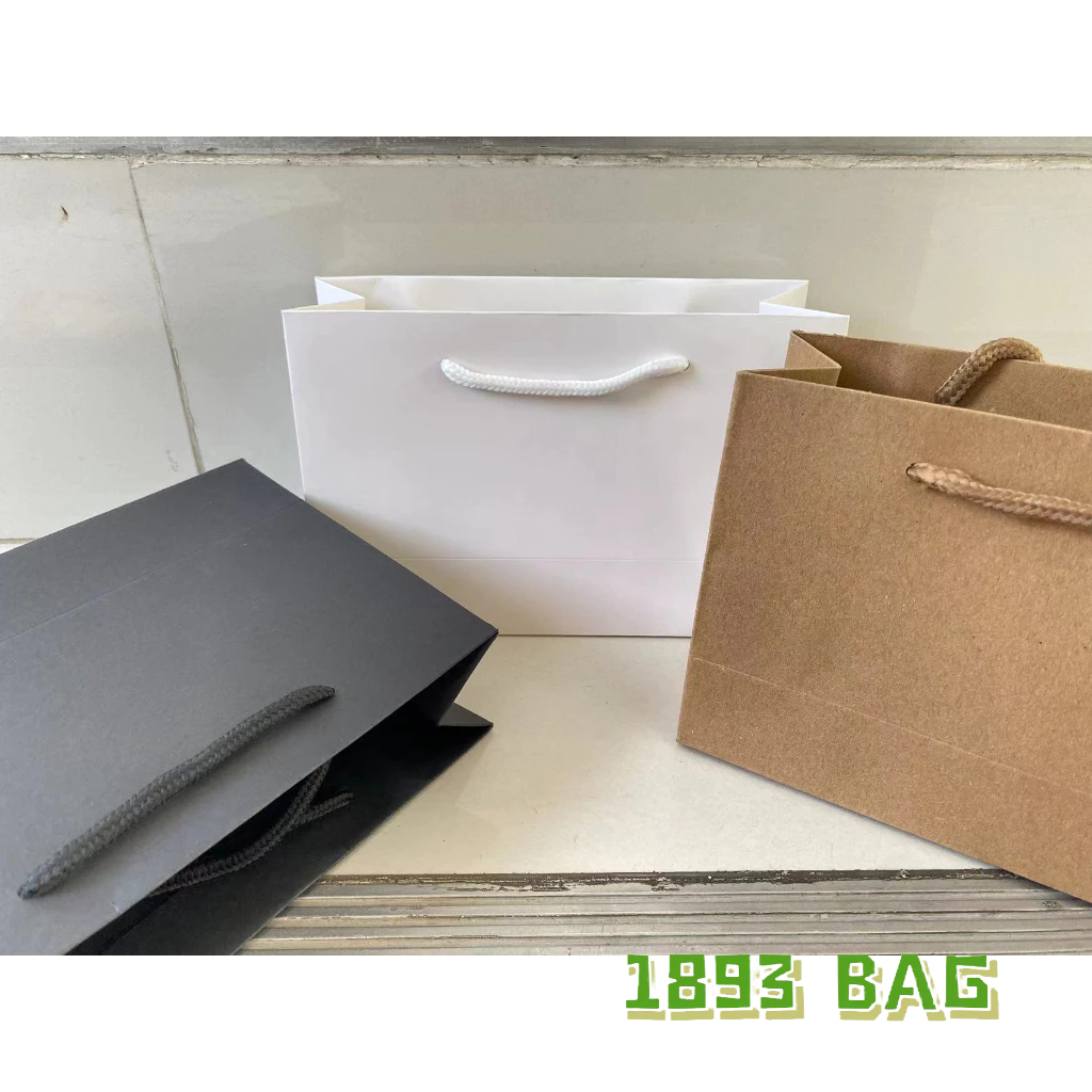 🎈🎈ถุงกระดาษรุ่นแนวนอนขนาด14*21*7.5 ซม. ถุงกระดาษคราฟ  ใส่ของชำร่วย ใส่ของรับไหว้ พร้อมส่ง🎈🎈