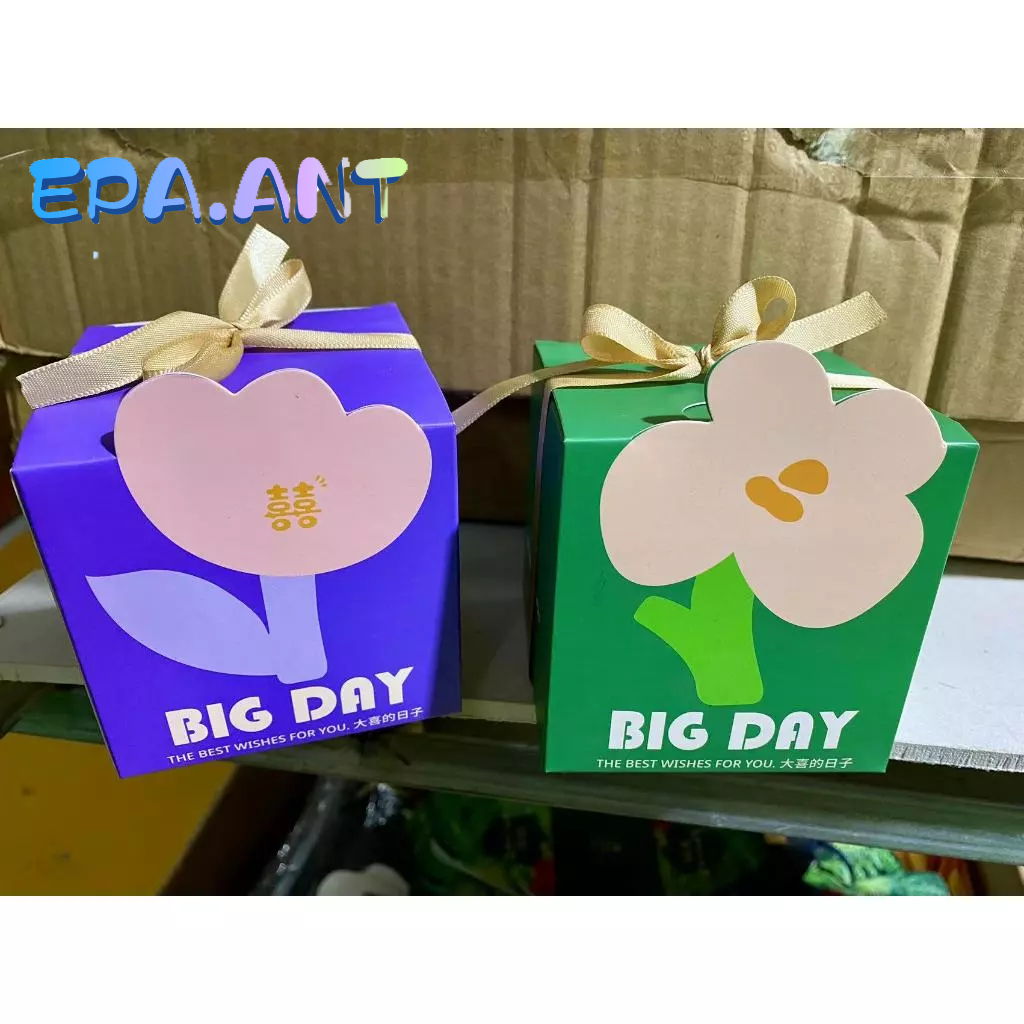 🌈EPA🌈กล่องของขวัญใส่ของชำร่วย กล่องขนม(พร้อมส่ง)ลายดอกไม้ - รูปที่ 5