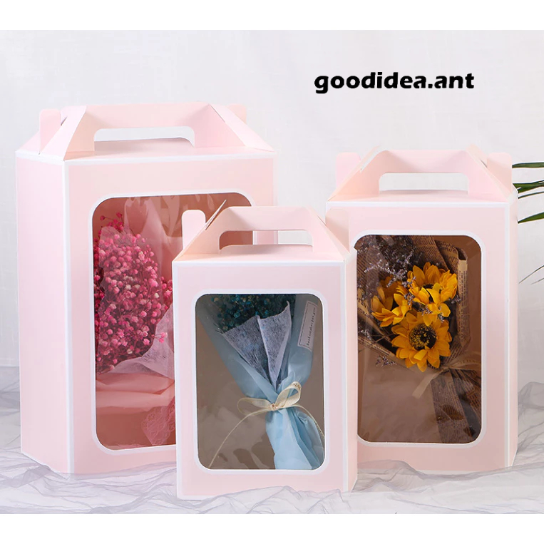 GIDA✏️BOX กล่องของขวัญ  กล่องหน้าใส ใส่ของขวัญ ใส่ดอกไม้/ตุ๊กตา บรรจุภัณฑ์