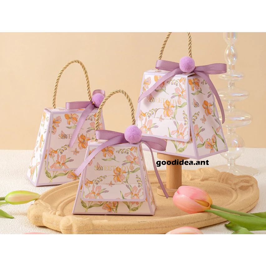 GIDA✏️พร้อมส่ง กล่องของขวัญ กล่องเป๋าหูหิ้ว กล่องกระดาษใส่ของชำร่วย