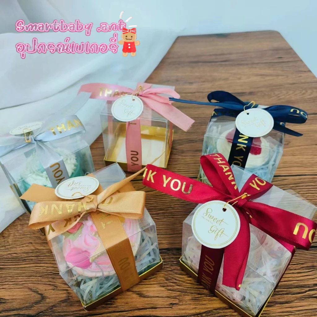 💥ถูกที่สุด💥กล่องเค้ก กล่องใส่ ใส่ของขวัญ ฟรีโบว์+ป้ายห้อย เลือกสีได้ - รูปที่ 6