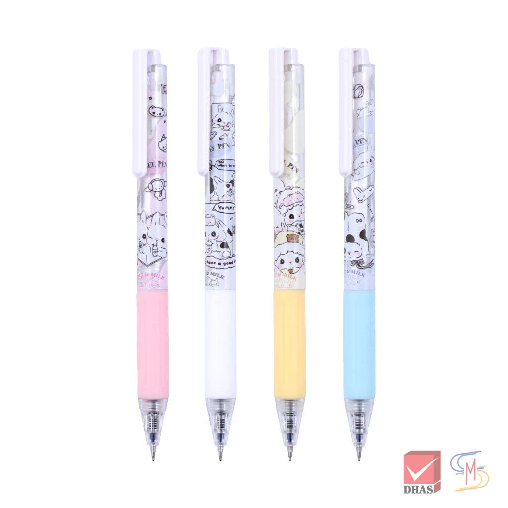 Quantum ควอนตั้ม ปากกา ปากกาเจล มิลก์กี้ (Milky) 0.38 นํ้าเงิน คละลาย จำนวน 1 ด้าม
