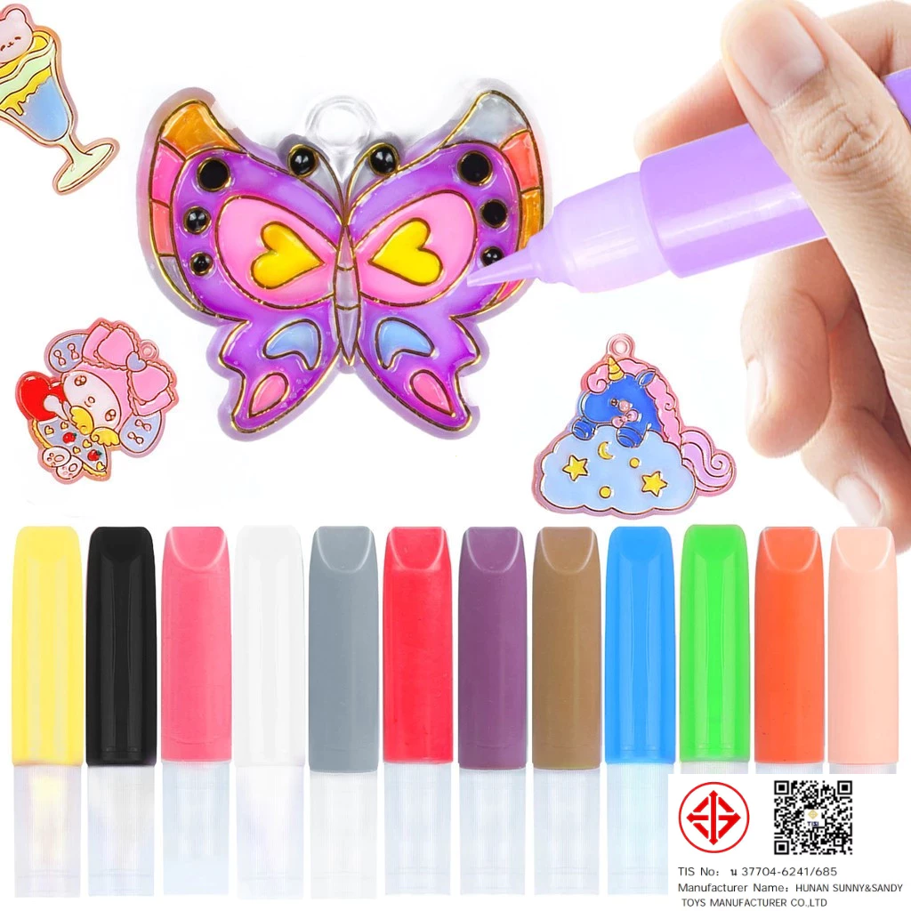 DIY ประดิษฐ์พวงกุญแจ ประดิษฐ์เครื่องประดับ ระบายสีเอง ระบายสีพวงกุญแจDIY ฝึกสมาธิ