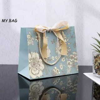 🌷🌷BAG🌷🌷 ถุงกระดาษ bag ถุงพิมพ์ลาย พร้อมโบว์ ลายดอกไม้ มี 4 ขนาด