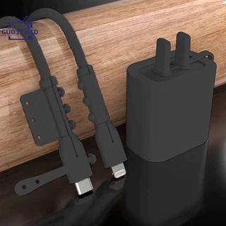 เคสถนอมสายชาร์จCharger Protector สายชาร์จซิลิโคนหุ้มสายเคเบิลข้อมูลแบบสร้างสรรค์ ปลอกหุ้มแบบนิ่ม ชุดป้องกันสายเคเบิลข้อม