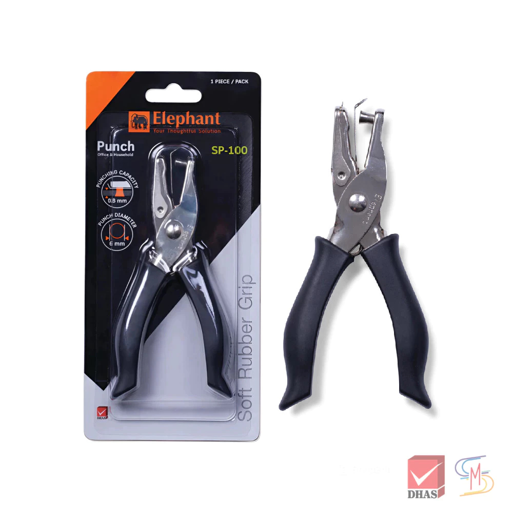 Elephant ตราช้าง เครื่องเจาะกระดาษ ที่เจาะกระดาษ 1 รู เบอร์ SP-100 จำนวน 1 แพ็ค