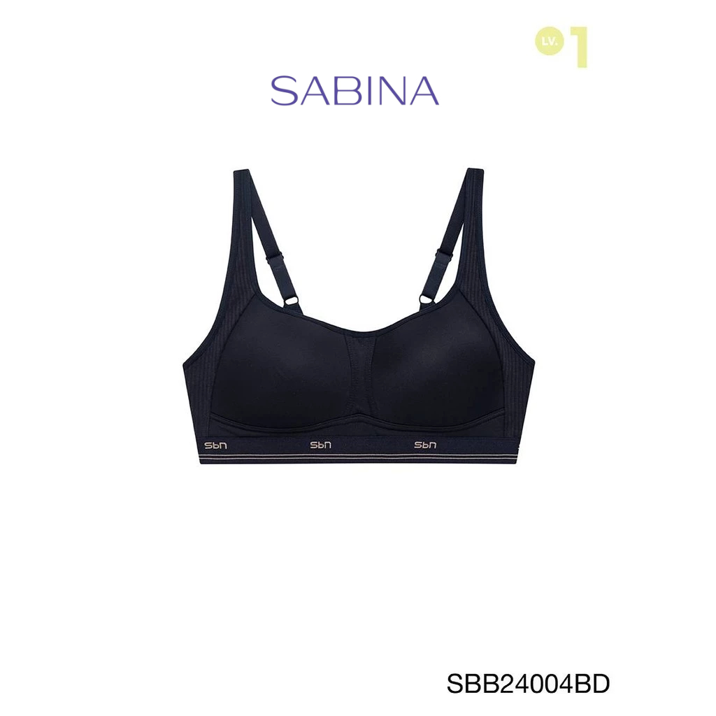 Sabina Sbn Sport Light to Medium Support เสื้อชั้นใน  ไร้โครง รหัส SBB25008SD - สีเทาเข้ม