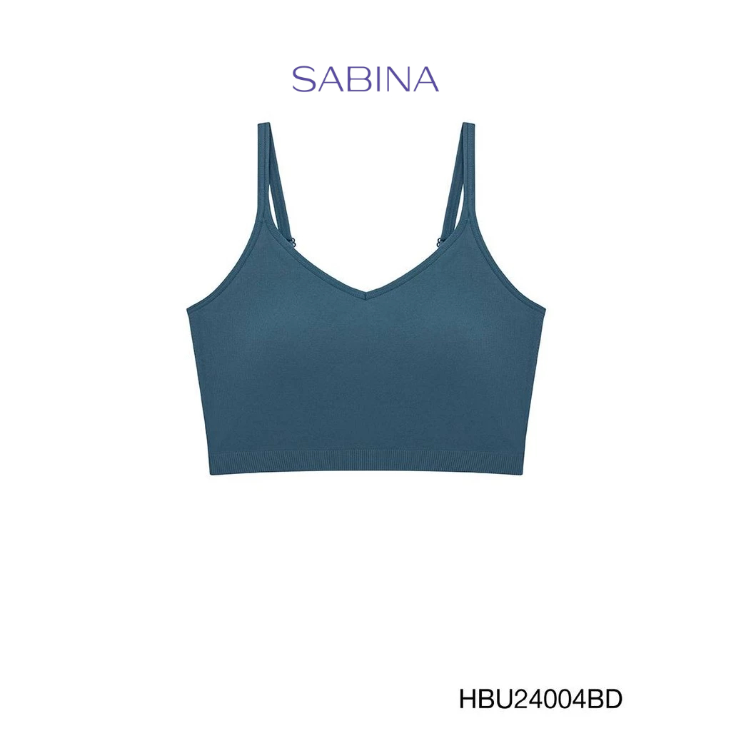 Sabina Habpy Pretty Perfect Level 1 เสื้อชั้นใน ไร้โครง รหัส HBU24004BD - สีน้ำเงินเข้ม