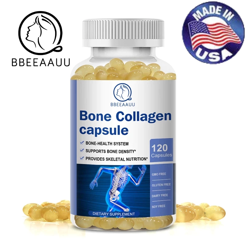 BBEEAAUU Bone Collagen 120PCS ,คอลลาเจน แคปซูลคอลลาเจนกระดูก  รองรับความหนาแน่นของกระดูก ลดการทํางาน