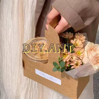 🍀สินค้าพร้อมส่งในไทย 🍀 กระดาษหิ้วแก้ว กล่องใส่ดอกไม้ ถาดใส่แก้ว ที่ใส่แก้วกาแฟ กระดาษคราฟท์ หิ้ว2แก้ว