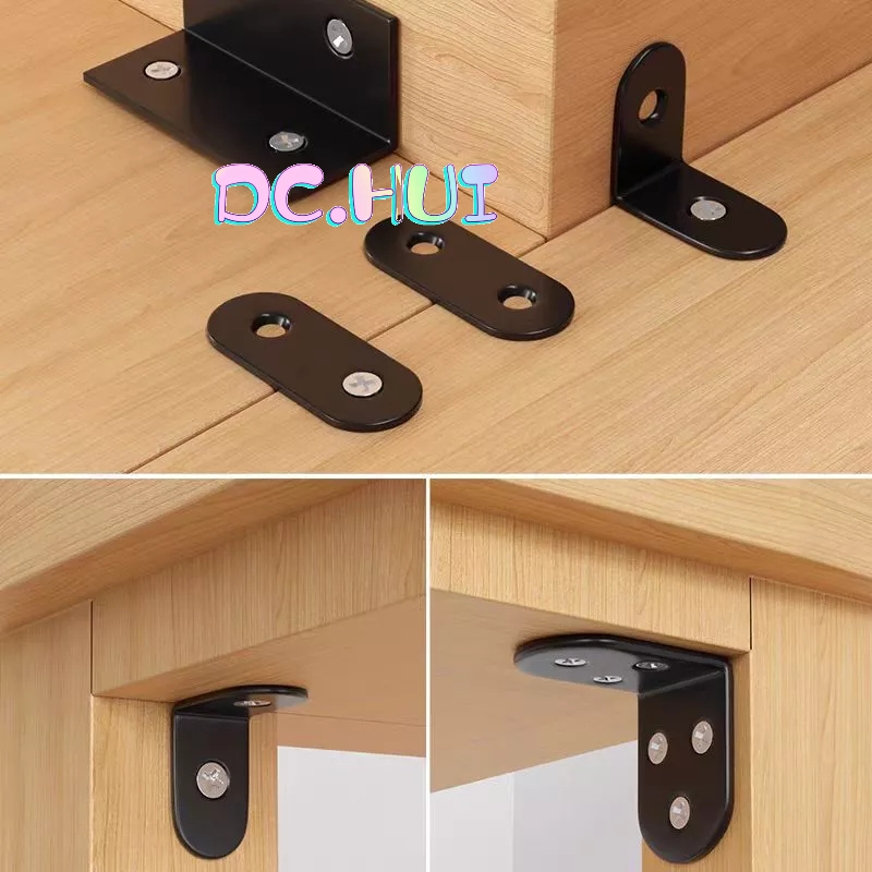 DC.HUI  เหล็กฉากรู ยึดมุม DIY เหล็กฉากสแตนเลส เหล็กฉากยึดมุม DIY เหล็กฉากตัวL เหล็กฉากเจาะรู +แถมสกรู – โปรปัง