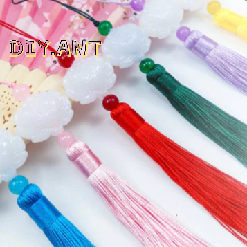 💐DIY💐 จี้หยกสีขาว รูปดอกบัว สไตล์จีนโบราณ หรูหรา สําหรับห้อยตกแต่ง (พร้อมส่งในไทย) ราคาส่ง