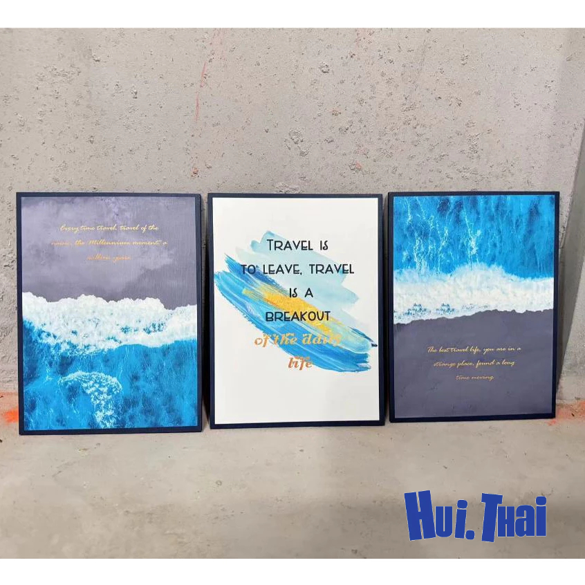 📍yi📍 1 เซ็ต 3 รูป ภาพตกแต่งบ้าน วิวทะเล รูปติดผนัง พร้อมกรอบไม้หนา ภาพสวย สีคมชัด พร้อมส่ง - รูปที่ 3