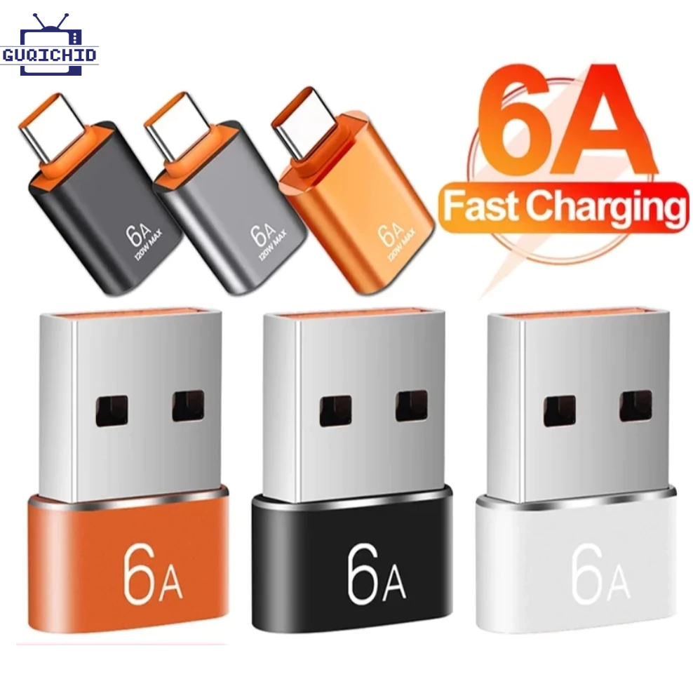 อะแดปเตอร์แปลงข้อมูล 6A USB C 3.1 Type-C OTG USB อะแดปเตอร์ OTG USB ถึงเครื่องอ่านการ์ดในรถยนต์ Type-C 6A ชาร์จด่วน