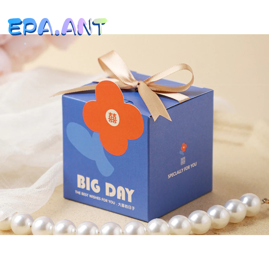 🌈EPA🌈กล่องของขวัญใส่ของชำร่วย กล่องขนม(พร้อมส่ง)ลายดอกไม้ - รูปที่ 4