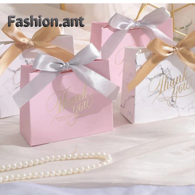 ✅สินค้าพร้อมส่ง✅กล่องของชำร่วย งานแต่ง กล่องของขวัญ ผูกโบว์ ใส่ขนม ใส่เครื่องประดับ