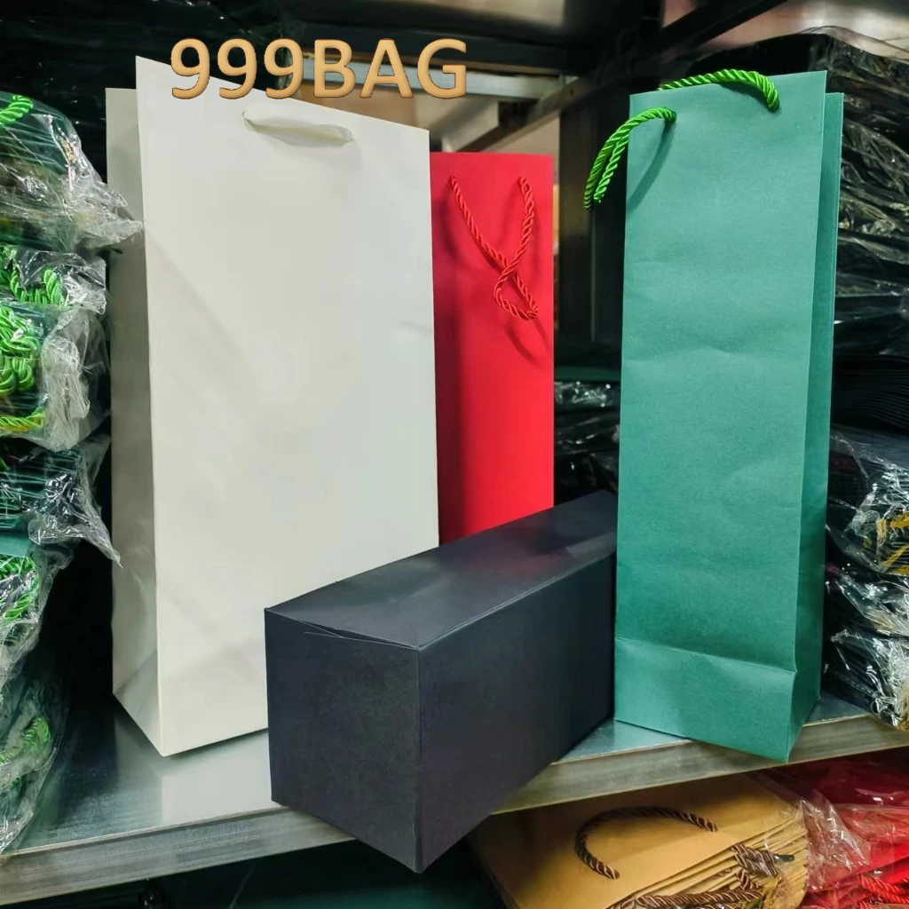 999bag ถุงกระดาษทรงยาว ถุงหูหิ้ว ใส่ถุงขวดไวน์ ราคาถูก มอบเป็นของขวัญ ของชำร่วย พร้อมส่ง