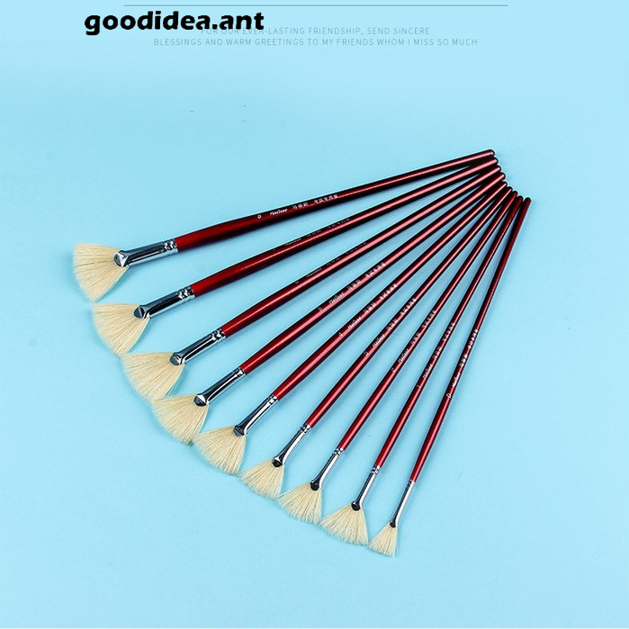 GIDA✏️ พร้อมส่ง พู่กันระบายสี พู่กันสีน้ำ แปรงทาสีน้ำ ขนแปรงปลายแบน