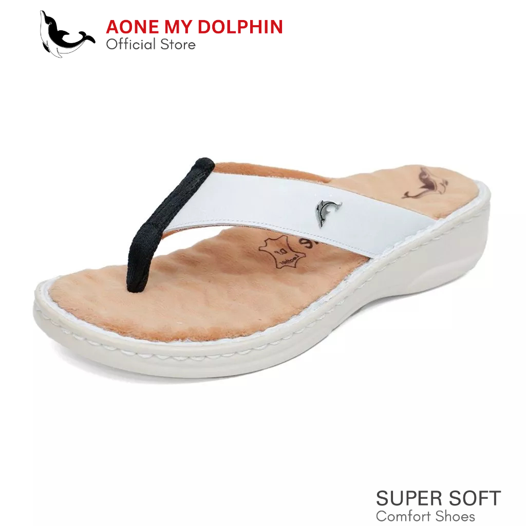 [ลิขสิทธิ์แท้] Aone My Dolphin - WD58/NO58 พื้นสลิมพลัส รองเท้าหูหนีบเพื่อสุขภาพช่วยบรรเทาอาการรองช้