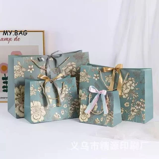 🌷🌷BAG🌷🌷 ถุงกระดาษ bag ถุงพิมพ์ลาย พร้อมโบว์ ลายดอกไม้ มี 4 ขนาด