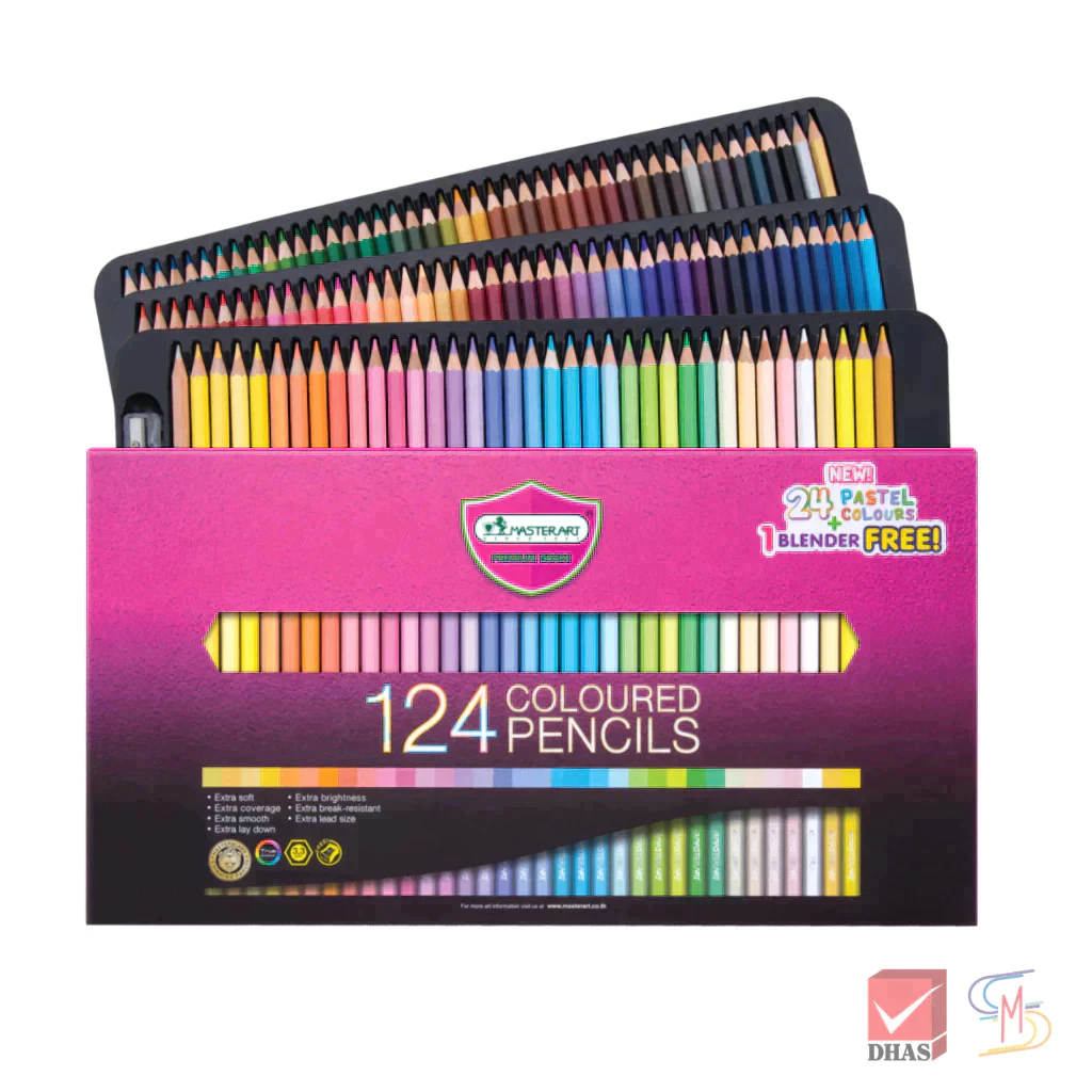 Master Art มาสเตอร์อาร์ต สีไม้ ดินสอสี 124 สี รุ่นใหม่!!!