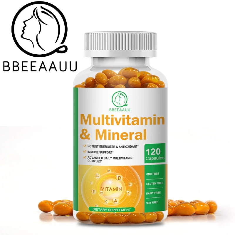 BEAU Multivitamin & Mineral 120 PCS วิตามิน วิตามินเอ ธาตุ และสารต้านอนุมูลอิสระ วิตามินเอ ซี B2 B3 B5 B6 B12 แคลเซียม