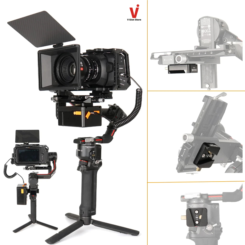 พร้อมส่ง ZGCINE VR-04 mini V mount plate for DJI Ronin Gimbal Stabilizer S2 S3 Pitch axis