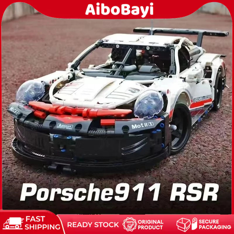 【COD】1631PCS Porsche RSR911 บล็อคตัวต่อรถสปอร์ต ของเล่นเสริมการเรียนรู้เด็กผู้ชาย/1:10 Technic MOC Building Blocks