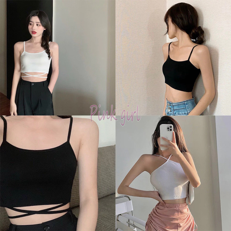 💋Pink girl💋พร้อมส่ง เสื้อสายเดี่ยวราคาถูก น่ารักคุณภาพดีใส่สบายพลาดไม่ได้น้าา "CC-33/XO-03/ZM-3/DW-02/YP-2"