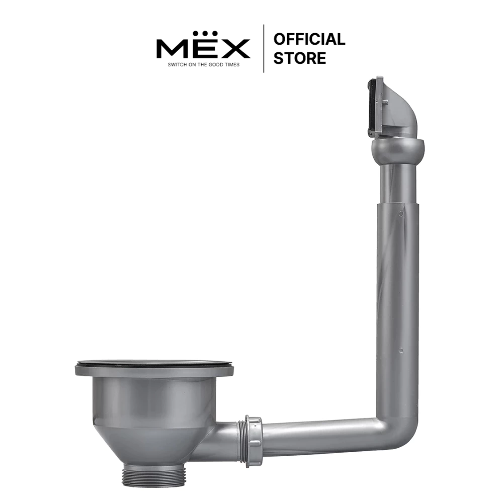 MEX รุ่น B203 สะดืออ่าง Big Basket พร้อมท่อน้ำล้น ขนาด 3.5 นิ้ว, BKT35B (ตะกร้ากรองเศษอาหาร)
