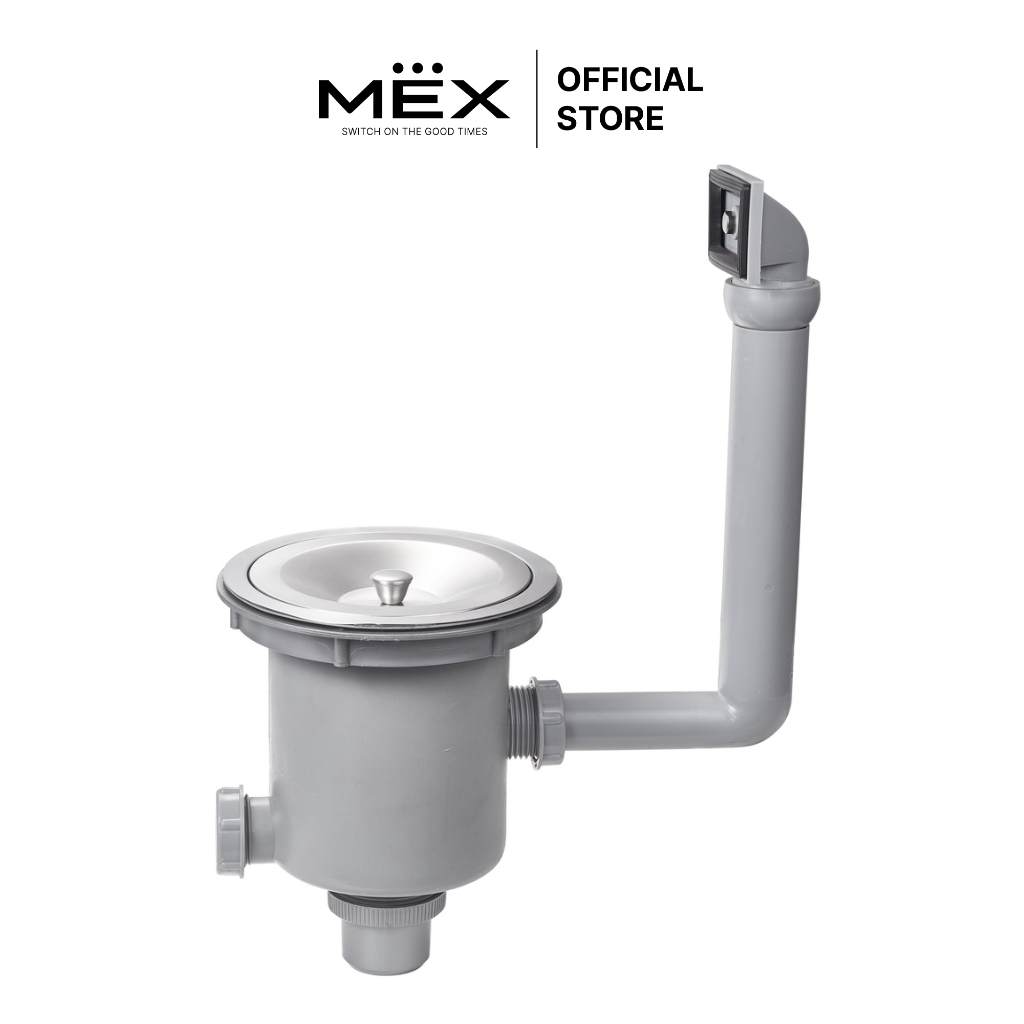 MEX รุ่น B229 สะดืออ่างล้างจานพร้อมท่อน้ำล้น ขนาด 4.5 นิ้ว, BKT45ML (ตะกร้ากรองเศษอาหาร)