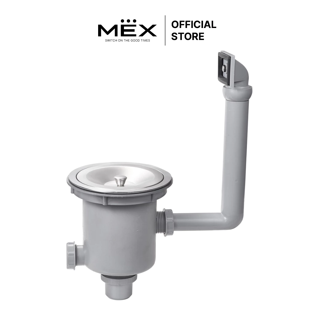 MEX รุ่น B229 สะดืออ่างล้างจานพร้อมท่อน้ำล้น ขนาด 4.5 นิ้ว, BKT45ML (ตะกร้ากรองเศษอาหาร)