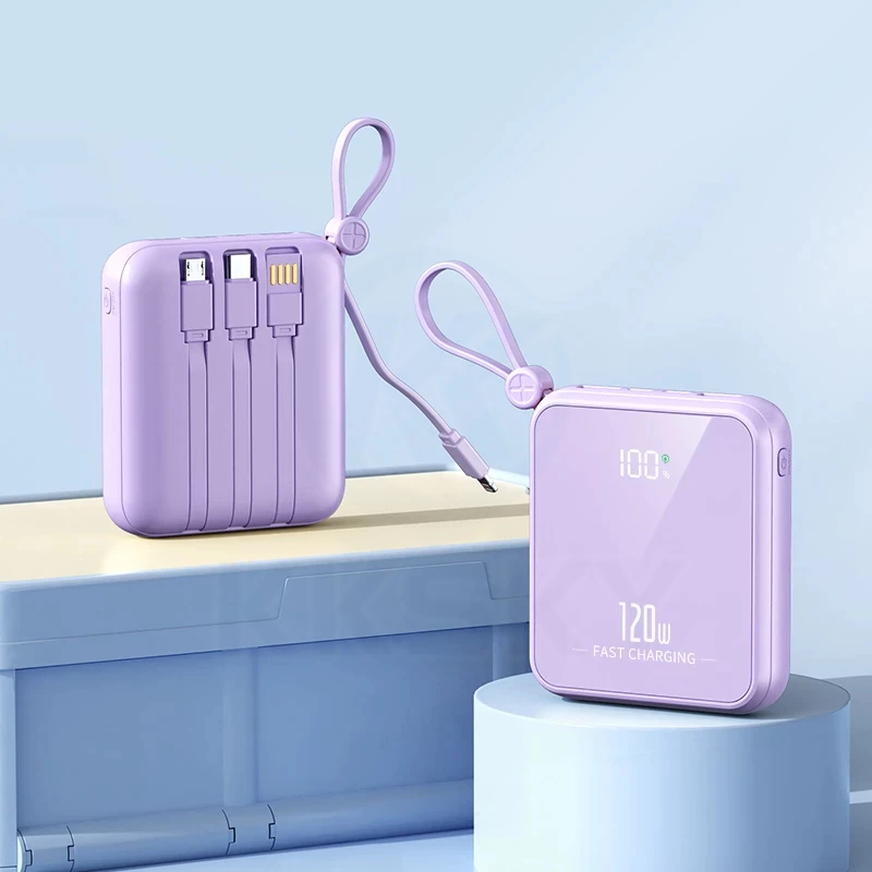 KKSKY powerbank fast charge 22.5W 20000mAh พาวเวอร์แบงค์ มีสายชาร์จในตัว แบตสำรองพกพา ประกัน1ปี