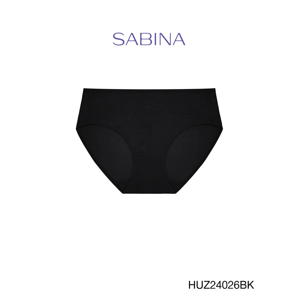 Sabina Habpy Panty  กางเกงในทรงเอวสูงปานกลาง รหัส HUZ24026BK - สีดำ