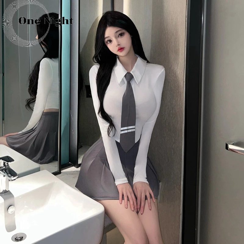 ชุดนักเรียน ชุดคอสเพลย์ รุ่น N908 เน็คเทา 🏆เกรดพรีเมี่ยมแท้