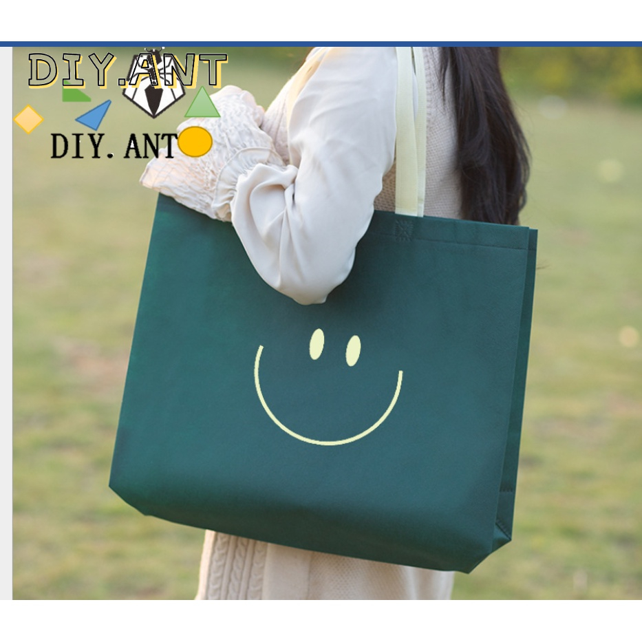 💐DIY💐 ถุงผ้า ถุงผ้าสปันบอนด์  ใส่ของอเนกประสงค์ ขนาดใหญ่