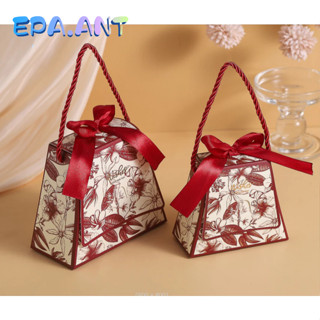 🌈EPA🌈กระเป๋าลายดอกไม้ ทรงคางหมู มีหูิ้ว+ริ้บบิ้น (ใหม่ล่าสุด…