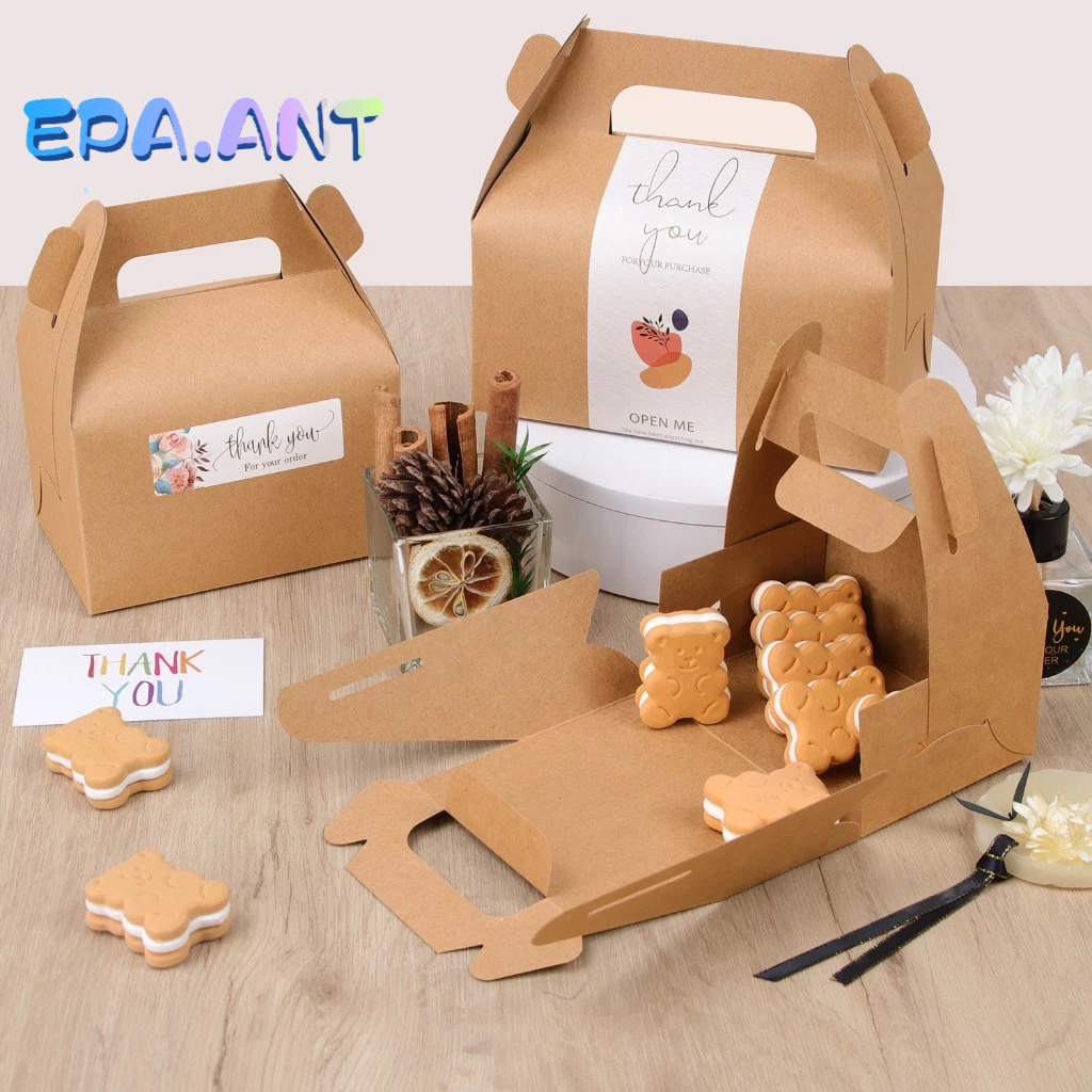 EPA (ราคาถูก)กล่องเบเกอรี่ ทรงหูหิ้ว (1แพค20ชิ้น)